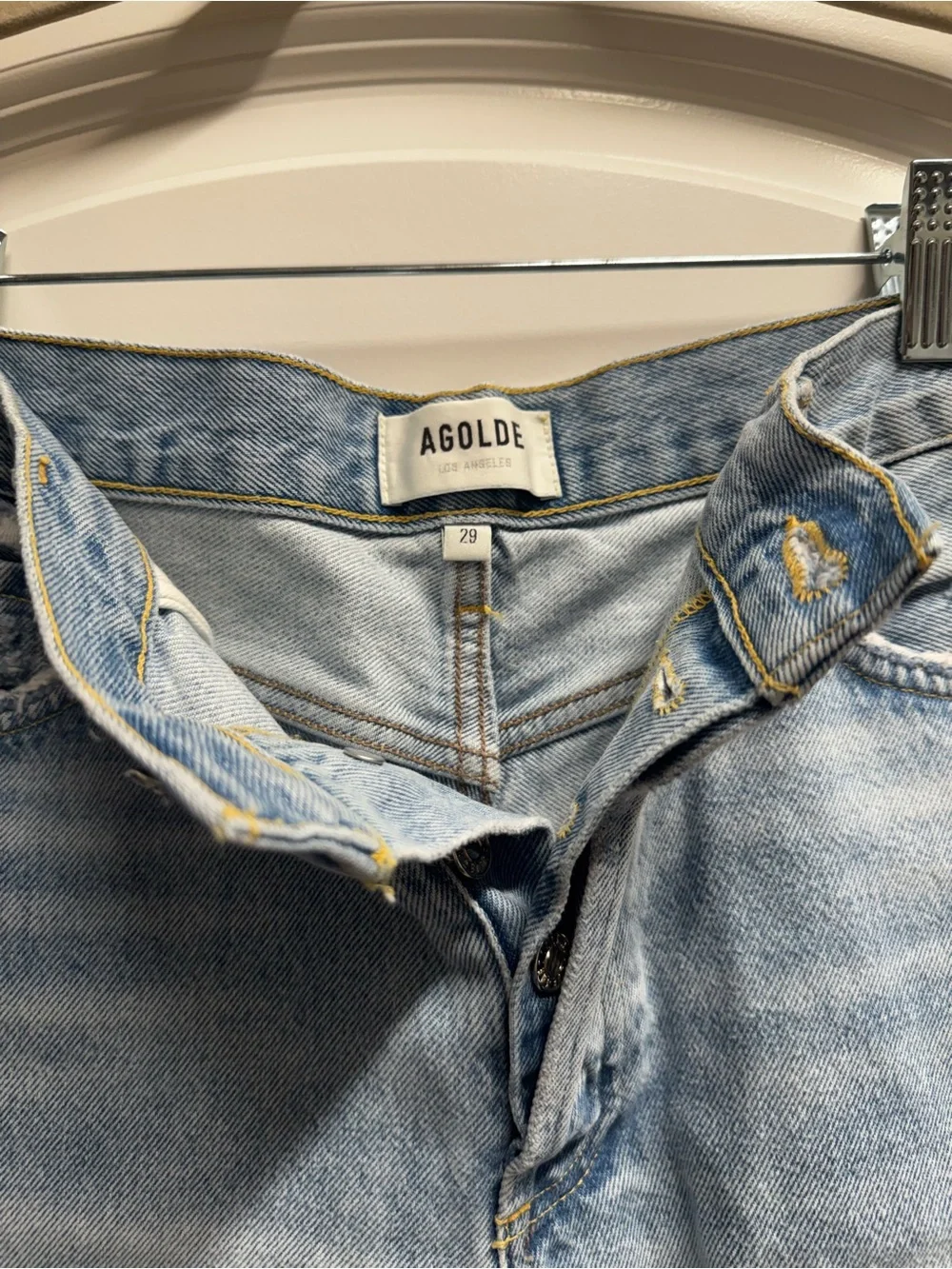 Agolde Distressed Midrise Denim Shorts